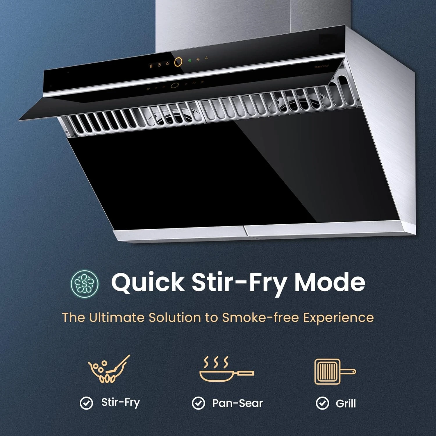 

JQG9006 36" Under-Cabinet or Wall-Mount Range Hood | Dual DC-Motor | Slant Vent Series Motion Activat Touchscreen