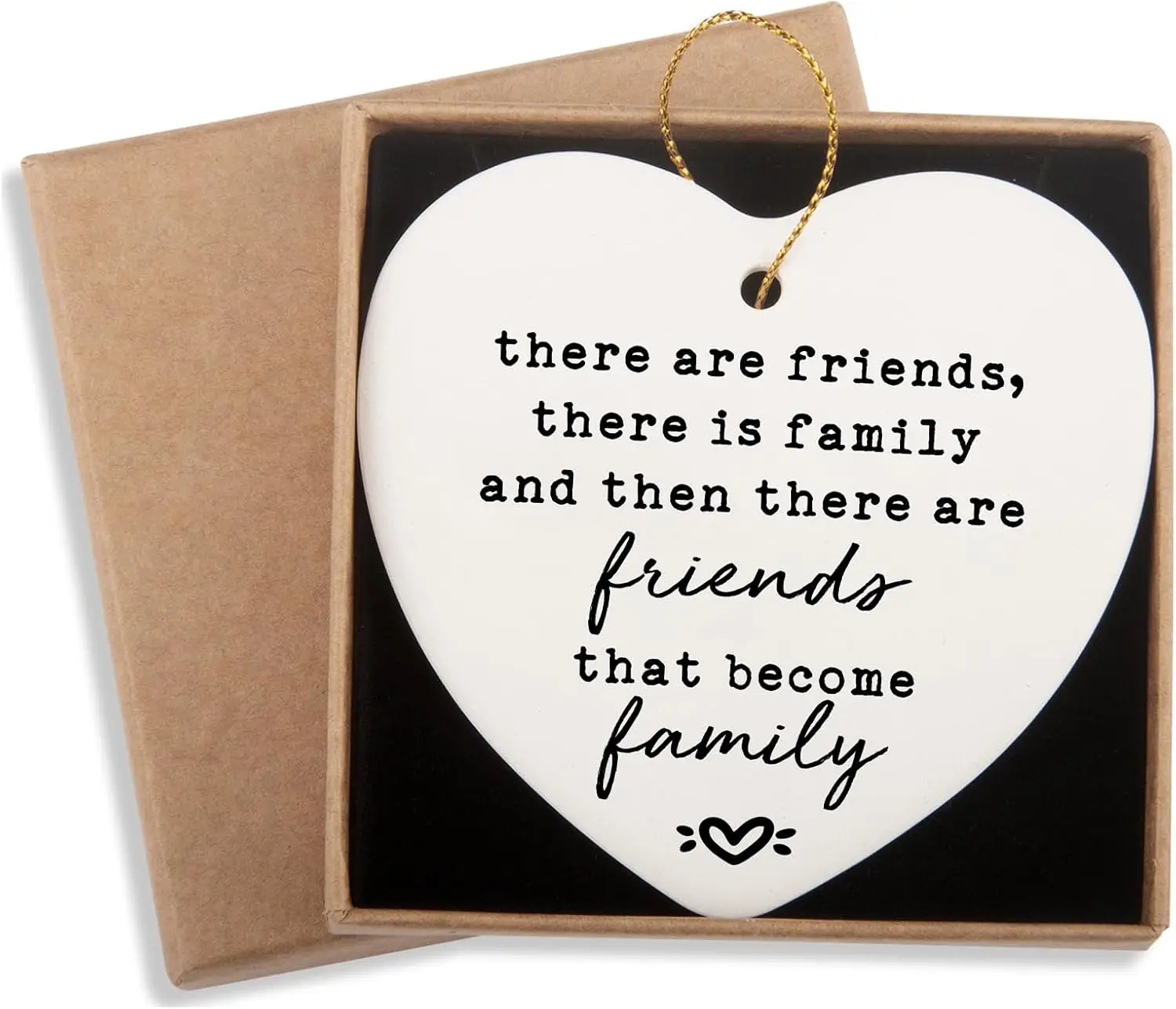 

Friendship Gift Heart Ornament Keepsake Thank You Birthday Retirement Gifts for Women Best Friends Sister Colleague Family