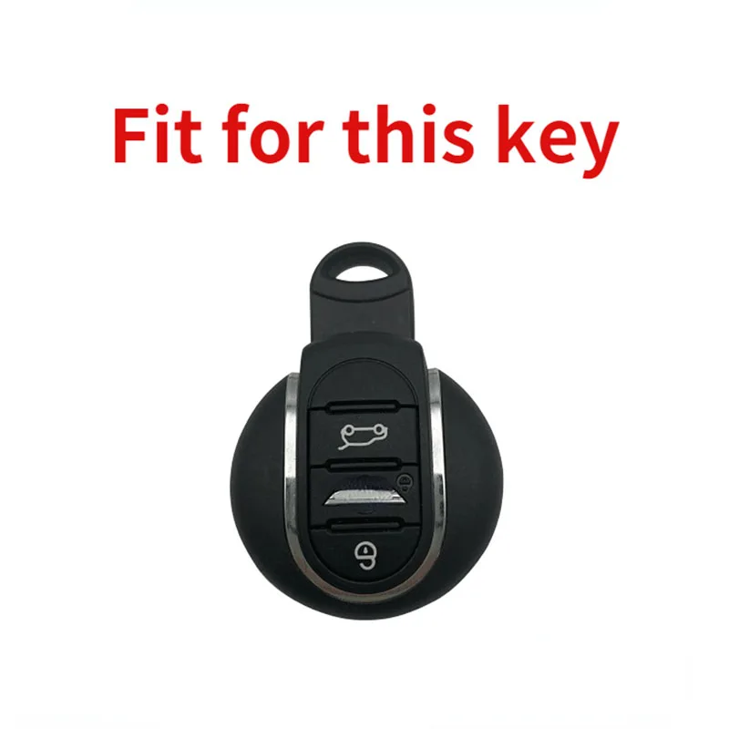 Leather Car Key Shell Fob Cover Shell Keychain For BMW MINI COOPER S ONE JCW F54 F55 F56 F57 F60 CLUBMAN COUNTRYMAN Car Key Bag view 2