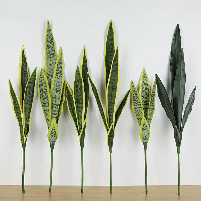 Artificial Snake Plant Single Branch Indoor Landscaping Crown Blue Agave Nordic Floor Decoration Green Plants