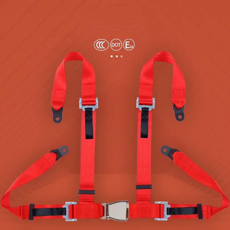 Provides Superior Protection for High Speed Driving Ideal for Modified Cars 4 - Point Racing Seat Belt for Performance Cars