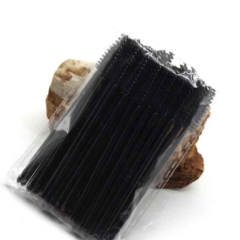 50 stücke Einweg Make-Up Pinsel Wimpern & Augenbrauen Nylon Pinsel Mascara Zauberstab Applikator Kosmetische Wimpern Verlängerung Werkzeuge Schönheit