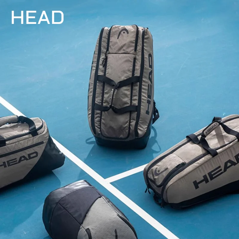 HEAD Tennis Badminton Racket Bag Large Capacity Sports Handbag Retro Training Clothes Shoes Backpack