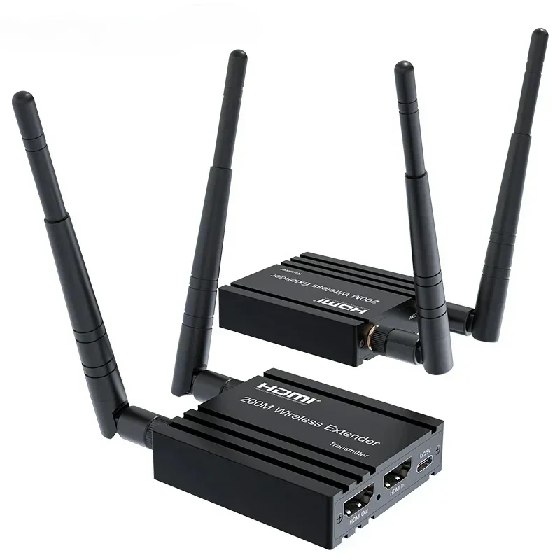 200M Wireless HDMI Extender 1080P WiFi Audio Video Screen Mirroring Extender 1 To 4 Wireless Display for Camera Laptop PC To TV