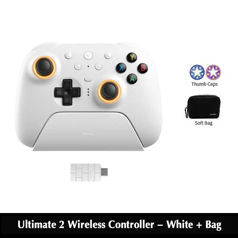 8BitDo Ultimate 2 draadloze 2.4G-gamingcontroller met 2.4g-adapter Oplaadstation voor pc Windows 10 11 Android