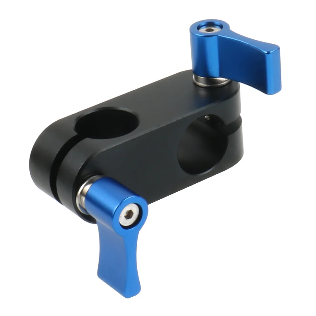 90 Grad rechtwinklig 2 Loch 15 mm Rod Rig Clamp Adapter M5 Schraube für 5D2 5D3 A7S GH4 DSLR Kamera Foto Schulter HandGrip Monitor – Detail 11