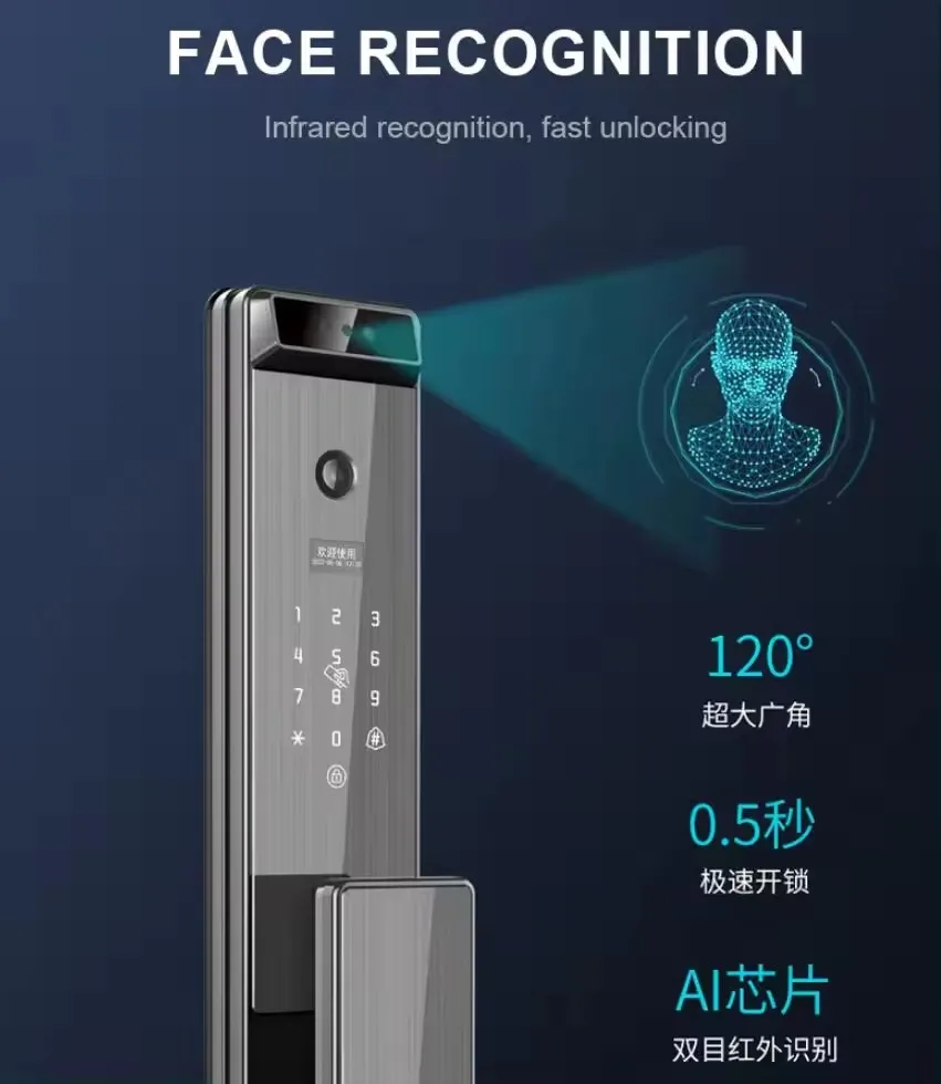 Smartier Tuya Smart Door Lock With Camera Manufacturers Prices Security Biometric Fingerprint Fully Automatic Smart Lock