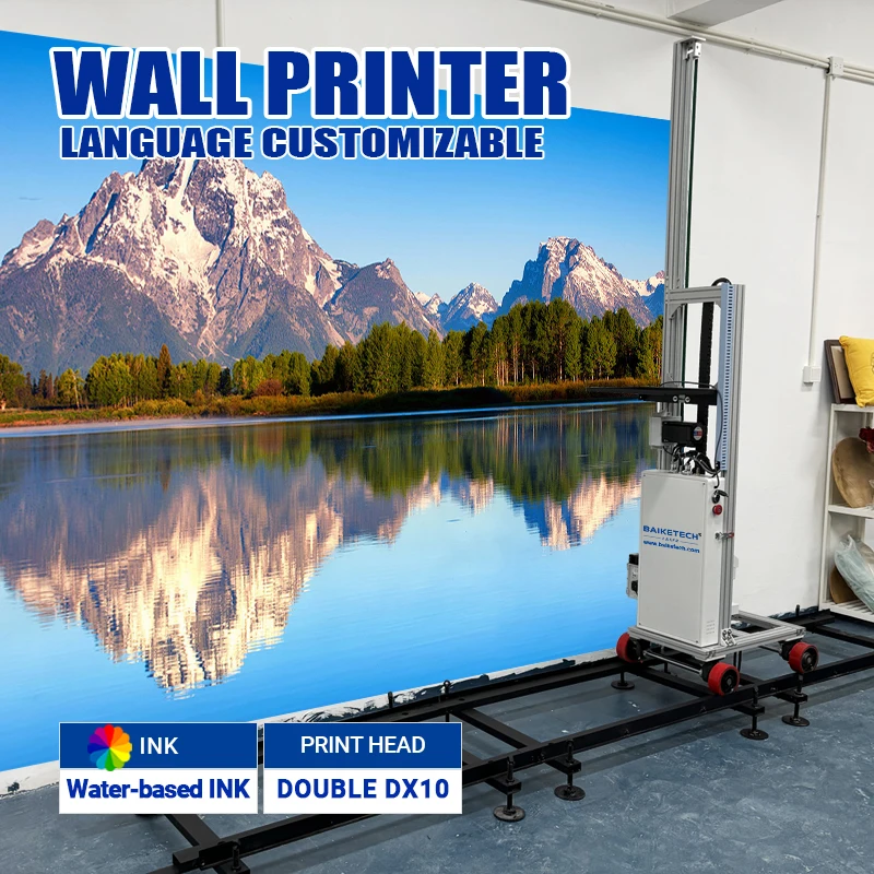 Eco-friendly Wall Printing Technology TH-WP200L 3D Vertical Wall Inkjet Printer Factory Wall decoration Painting Machine