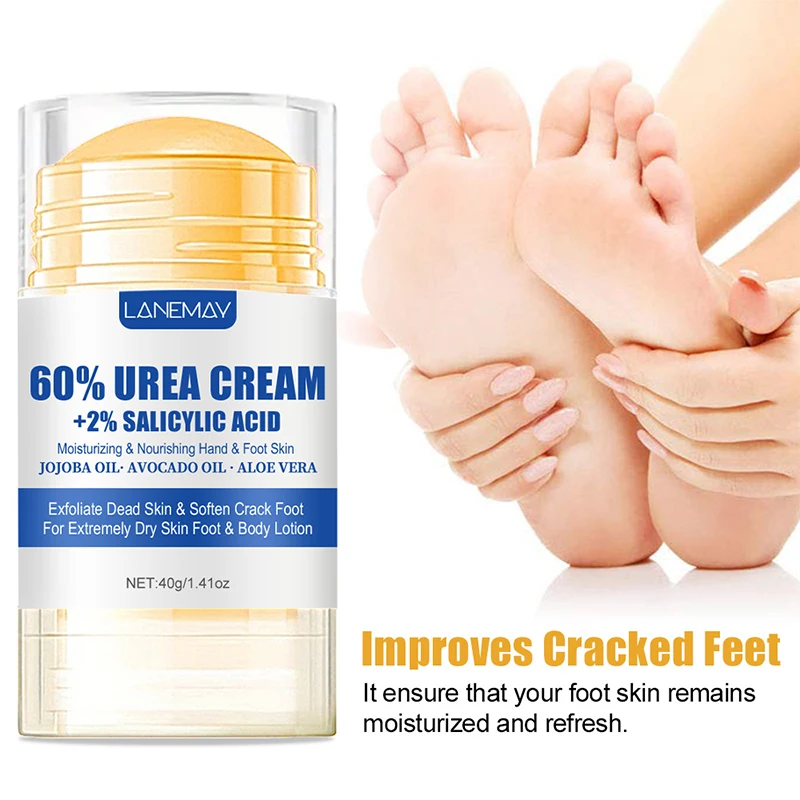 Honey Aloe Vera Foot Cream 40g Ultra-hydrating 60% For Softening Dry Cracked Feet - Gentle Exfoliation Daily Foot Care Solution