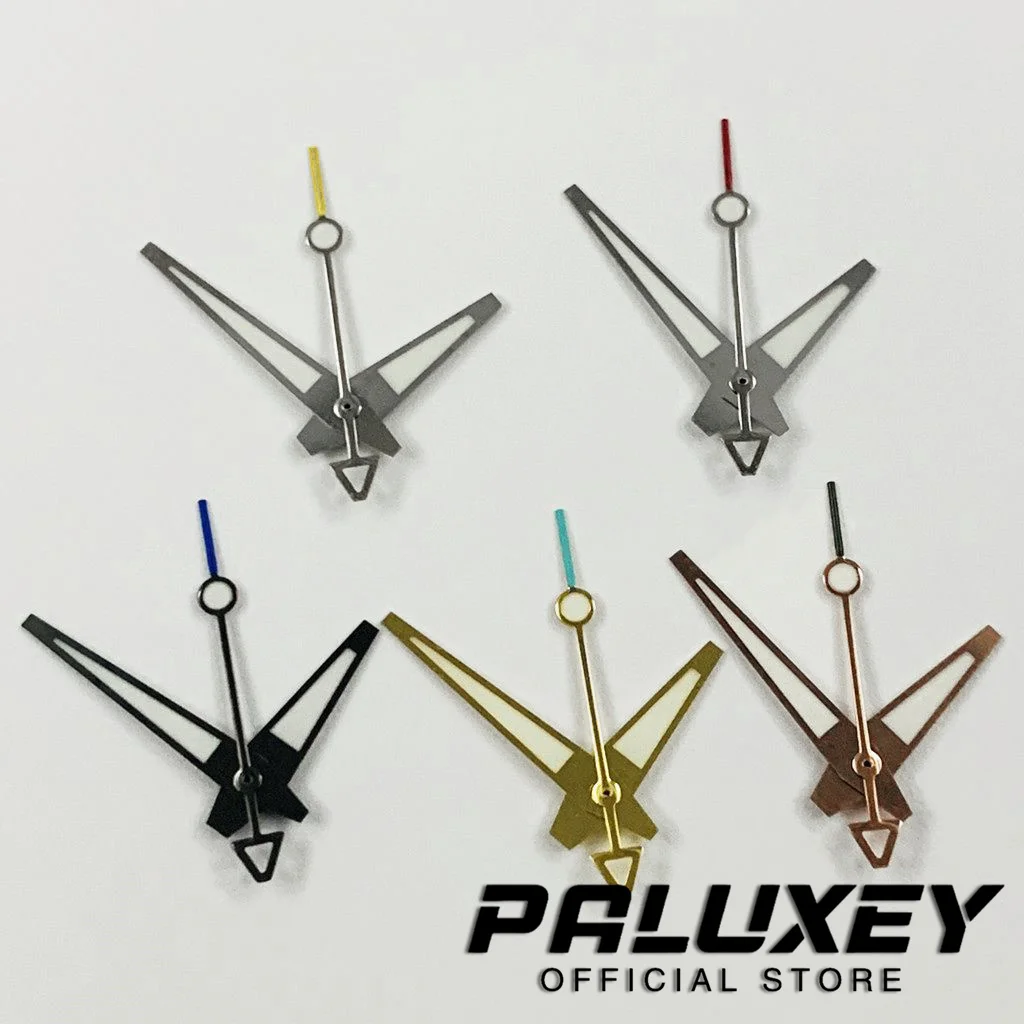 สีเขียวเรืองแสงสีเงินสีดำนาฬิกาทองคำสีกุหลาบมือเรืองแสง NH35 7S26 NH36 7S36 4R35เคลื่อนไหวอัตโนมัติ4R36