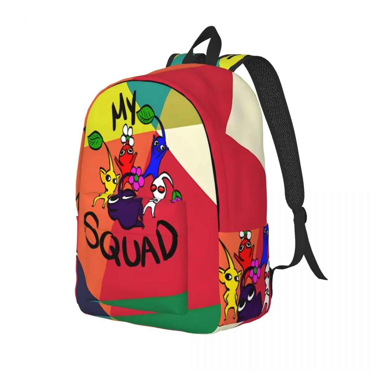 Travel My Squad Retro Washable Classic P-Pikmin Knapsack Unisex Rucksack Birthday Gift