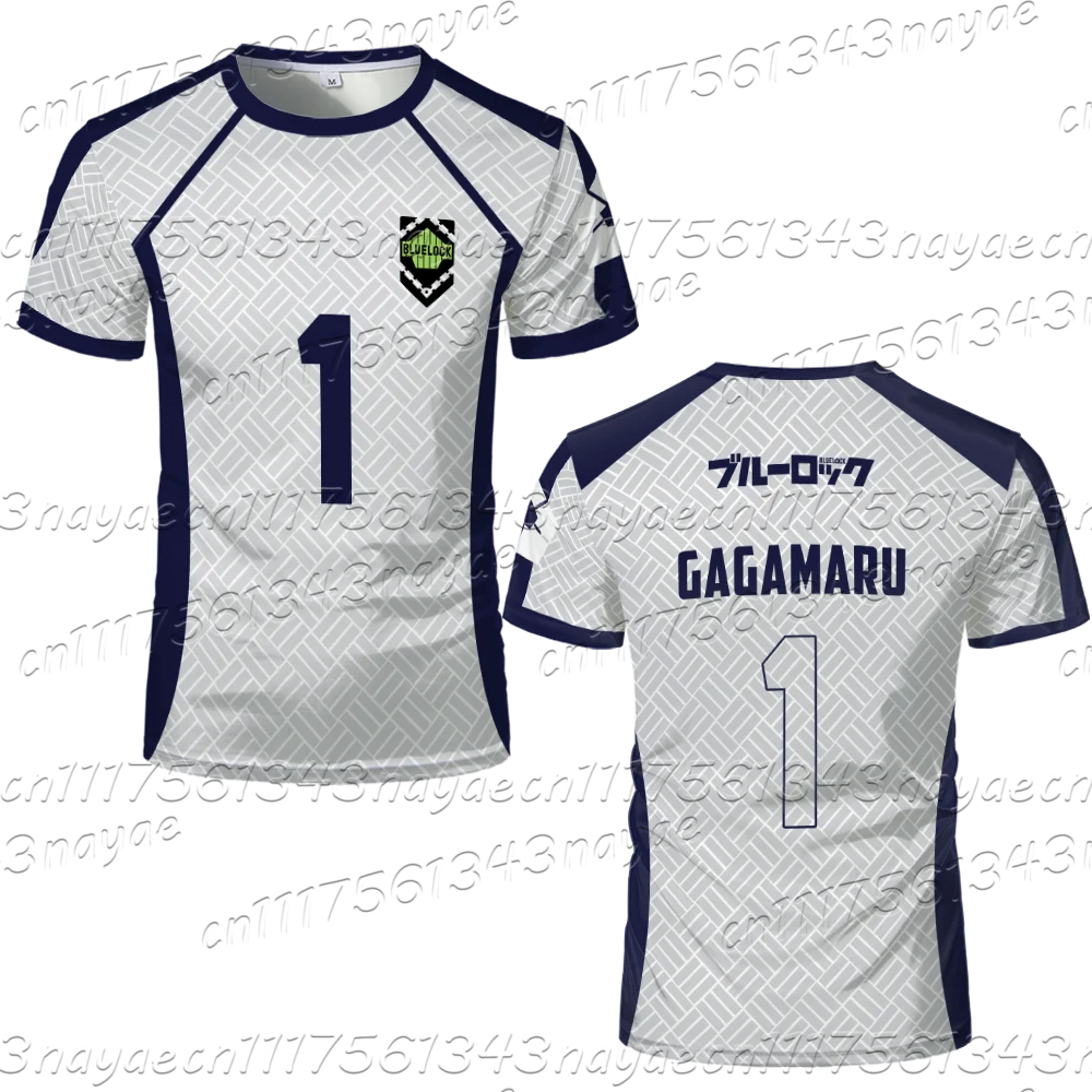 Blue Lock Anime Fußballtrikot Nagi Seishiro Mikage Reo Gagamaru Yukimiya Tsurugi Nummern-Print Cosplay T-Shirt Unisex für Erwachsene und Kinder – Detail 5