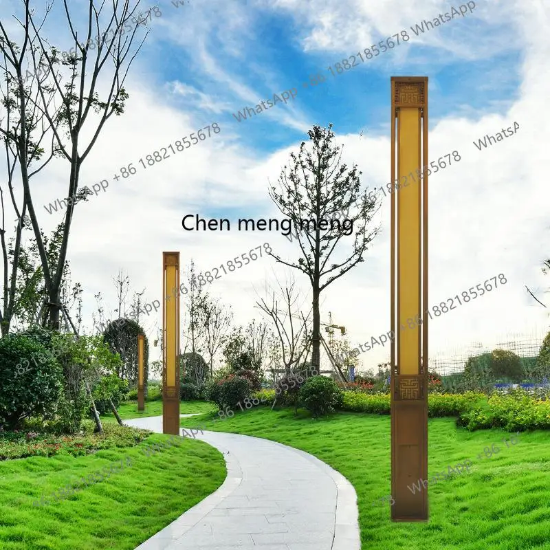 

Наружный водонепроницаемый и устойчивый к ржавчине новый китайский садовый светильник с имитацией мрамора, пейзажное освещение парка, уличный фонарь