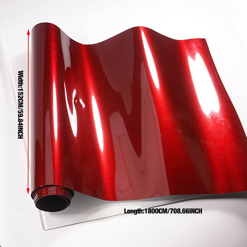 Highest quality 18M PET Liquid Dragon red vinyl wrap pet vinyl wrap gloss Liquid vinyl PET liner for car wrap quality Warranty
