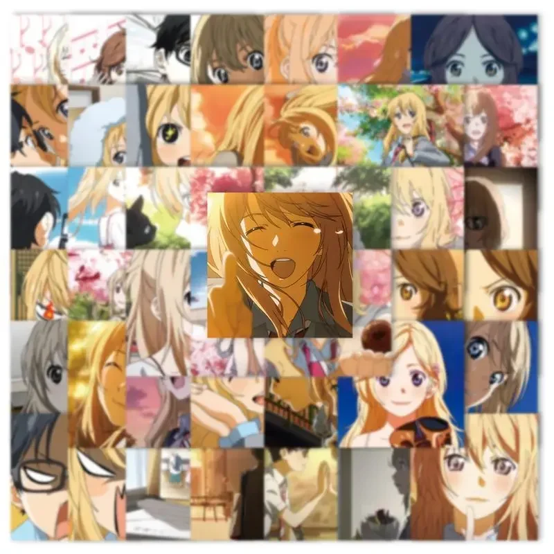 ملصقات أنيمي أريما كوسي ، هدايا ديكور ذاتية الصنع ، كذبة في April ، ميازونو كاوري ، 60 #6