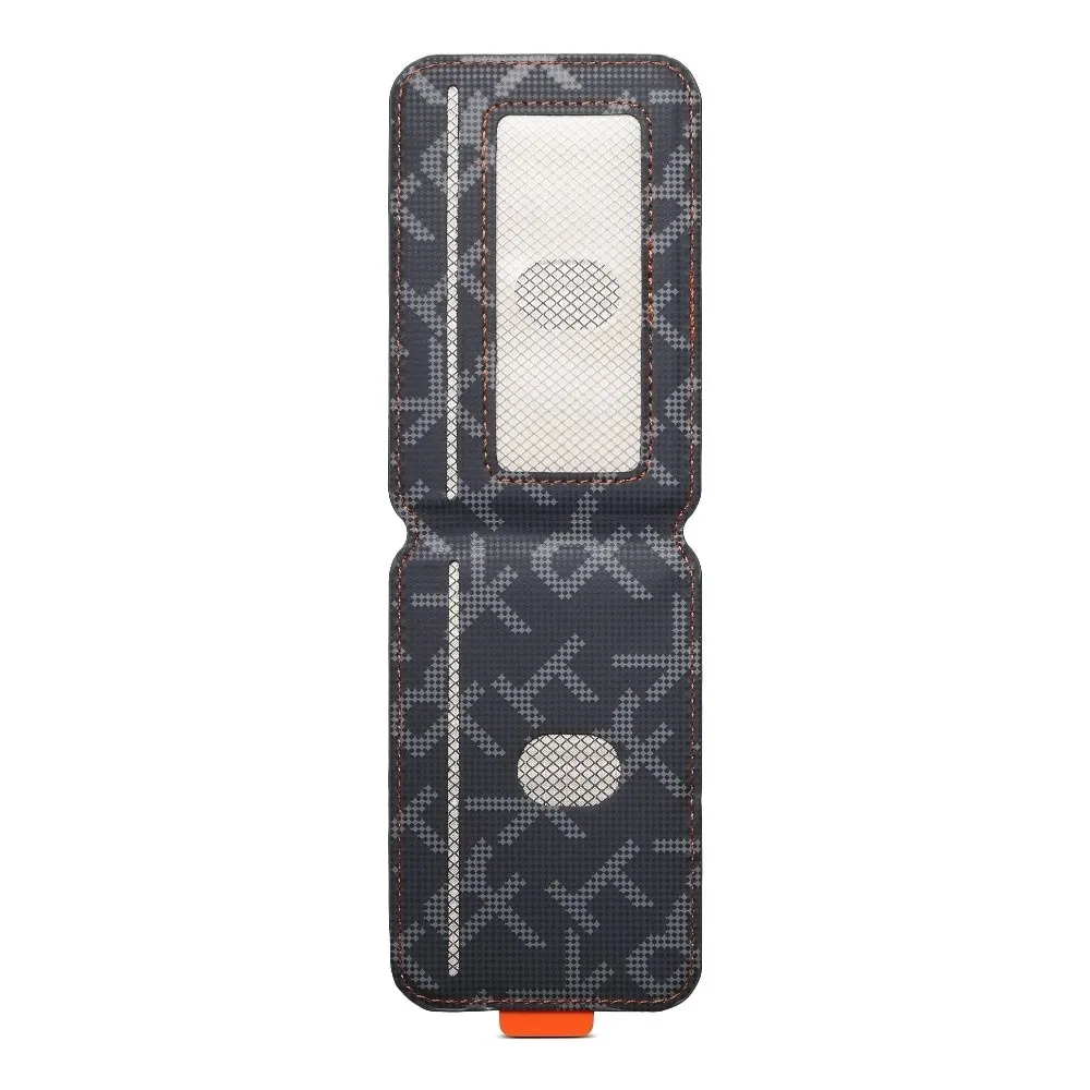 Portable Magnet Card Holder Printed Pattern Built-in Stand Leather Card Case Faux Leather Card Slot Design Magnetic Phone Wallet