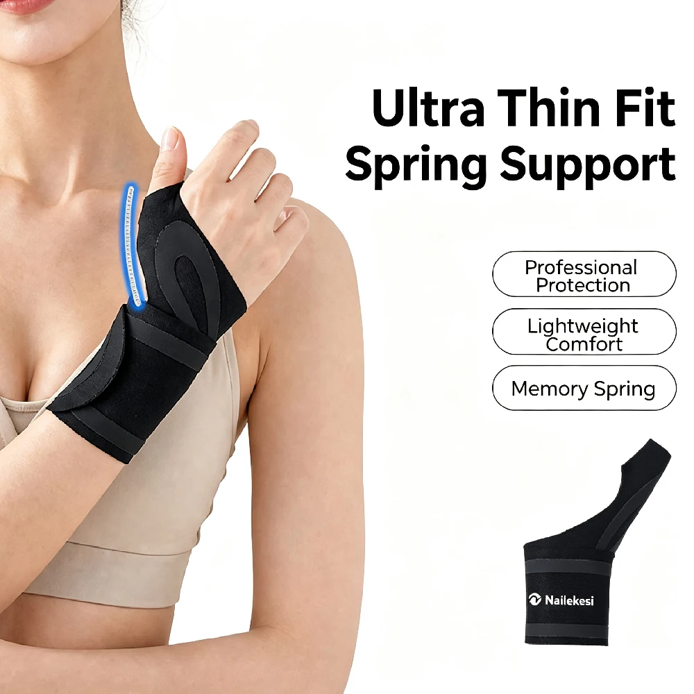 BOTQTOW1PC Ultra-Thin Breathable Thumb Wrist Brace, Flexible Compression Support for Daily Wear, Work, Sports, Typing, Gaming