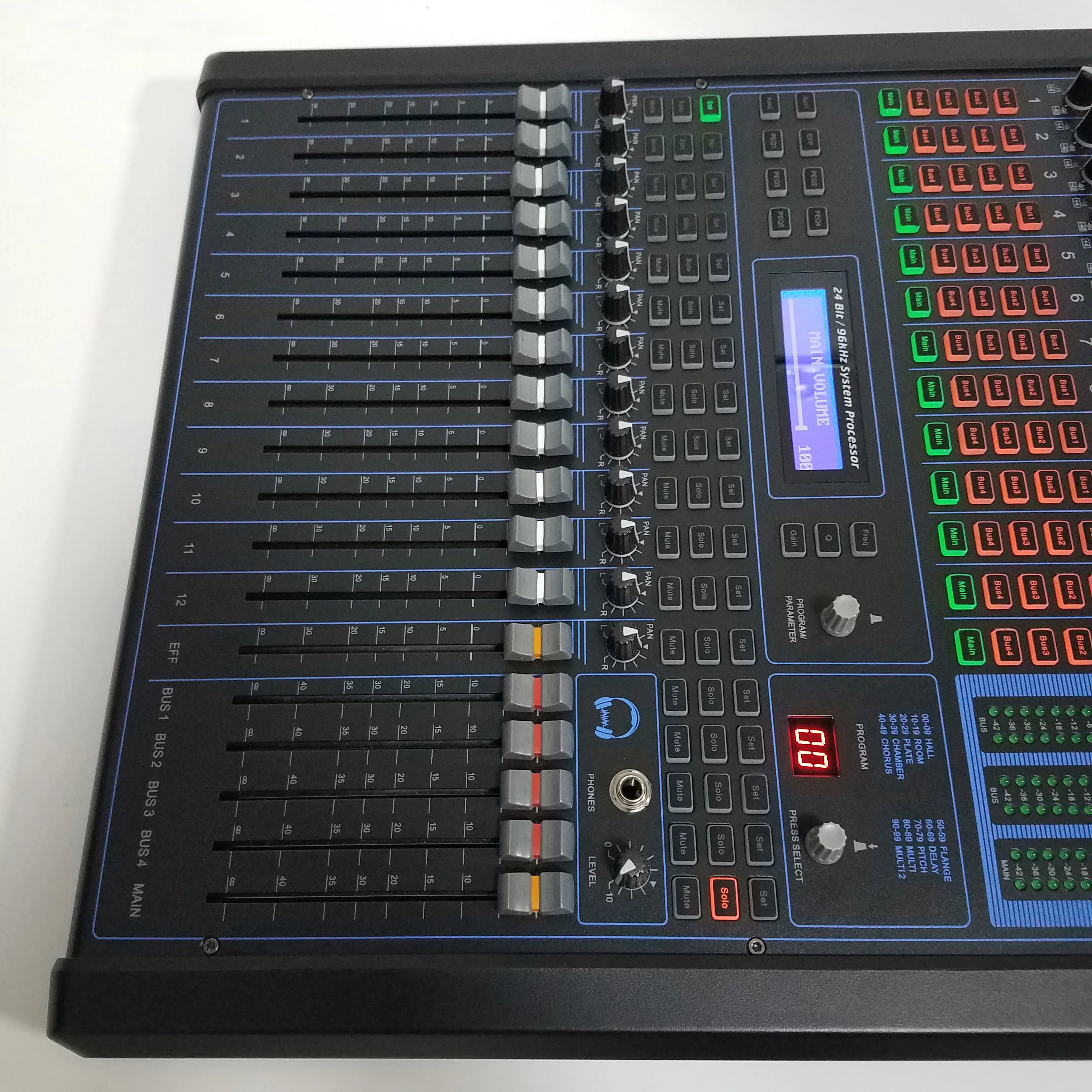 Leicozic-mezclador Digital profesional de 12 canales, Consola de escritorio de mezcla de Audio, Consola de estudio Mikser, DJ para escenario, iglesia, barra de sonido