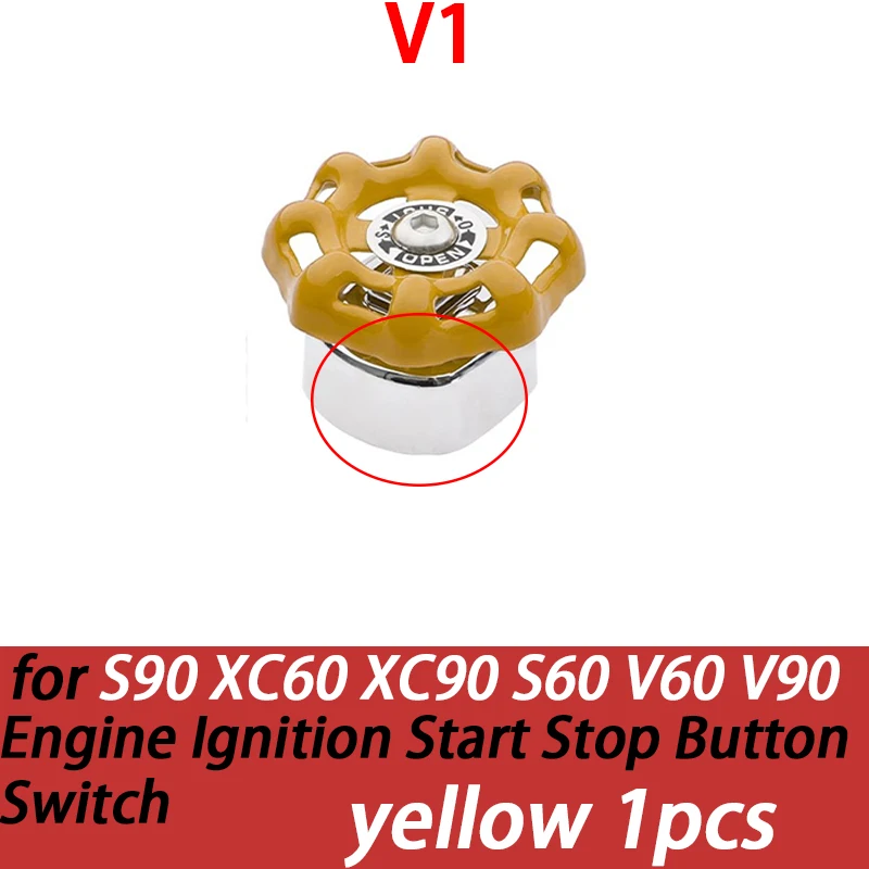 Interruptor de botón de arranque y parada de motor de coche, accesorios interiores para Volvo S90 XC60 XC90 S60 V60 V90