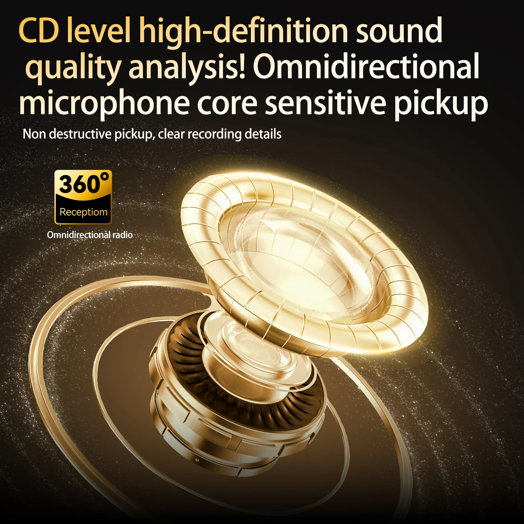 LINIM R6 Mikrofon mit Geräuschunterdrückung, speziell für Podcast/Vlog AI-Rauschunterdrückung, Plug-and-Play-Monitor, mobiles Mikrofon