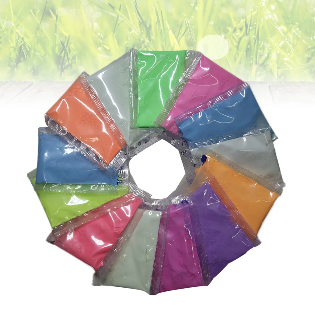 8 Stück wasserdichtes, leuchtendes Nagel-Glitzer-Puder, Nachtlicht, fluoreszierendes Nail-Art-Puder, nicht radiierend, für Make-up