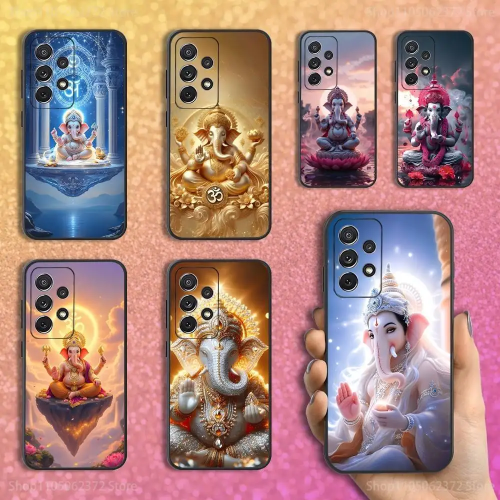 

Baby Ganesha Elephant India Phone Case For Samsung S25,S24,S23,S22,S21,S20,S10,Ultra,Plus,Lite,FE,Soft Silicone Black Cover