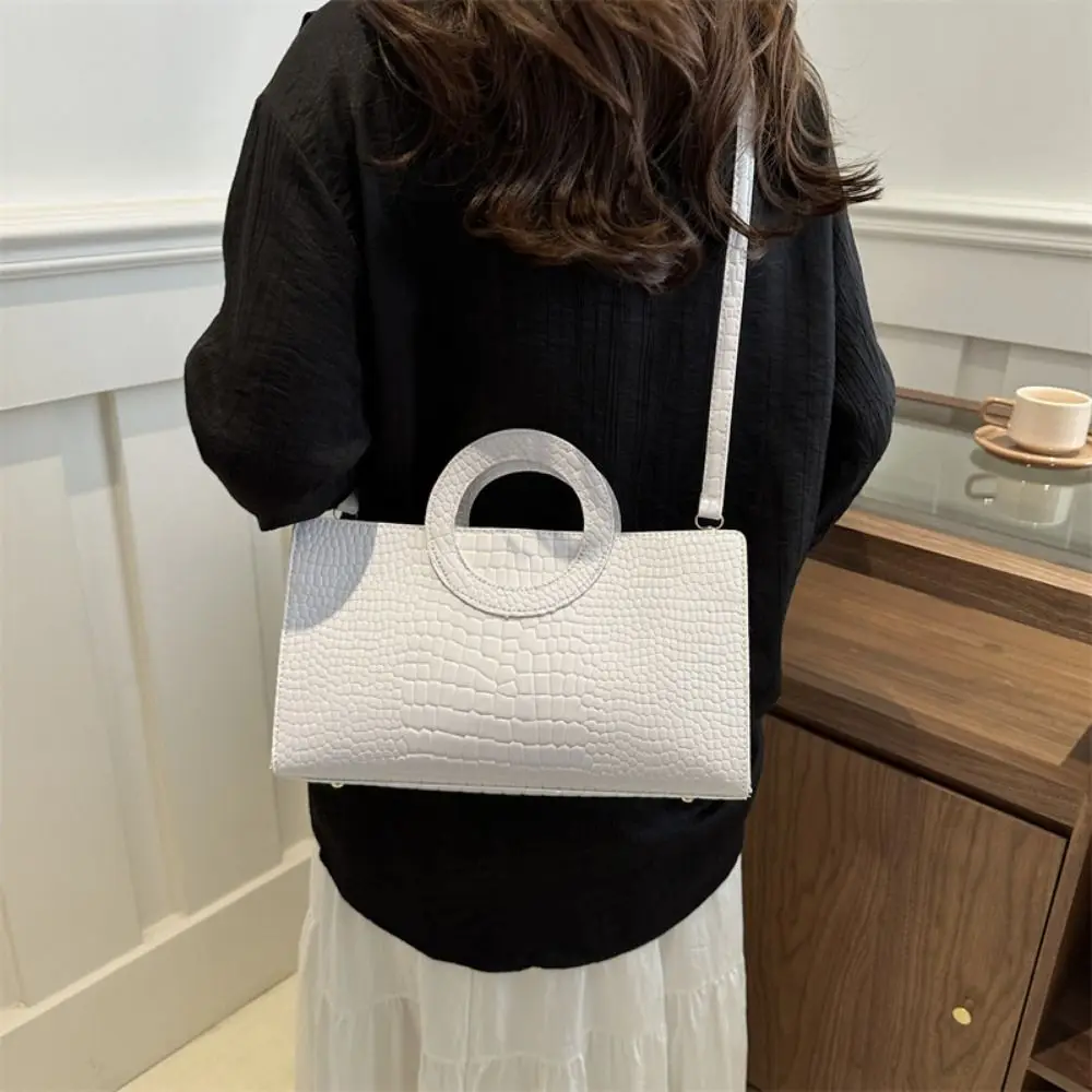 

Fashion PU Leather Women Handbags High-capacity Crocodile Pattern Shoulder Bag Messenger Bag