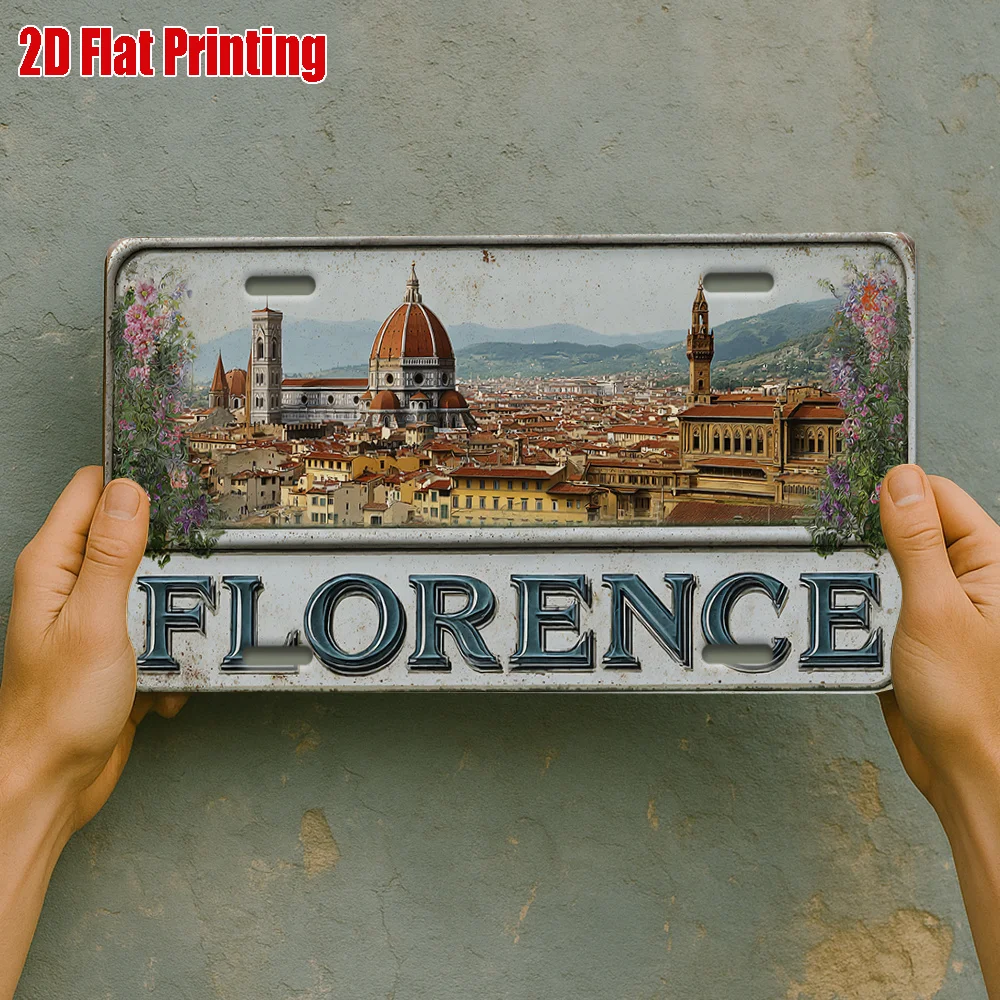 2D Flat, [], 2D Flat Printing, 1pc, Vintage Metal Sign, for Decorationg Only, Outdoor Wall Art (12
