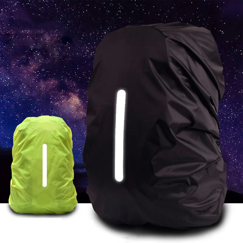 New Reflective Waterproof Backpack Rain Cover 20L-100L Outdoor Night Cycling Safety Light Raincover Case Bag Camping Hiking