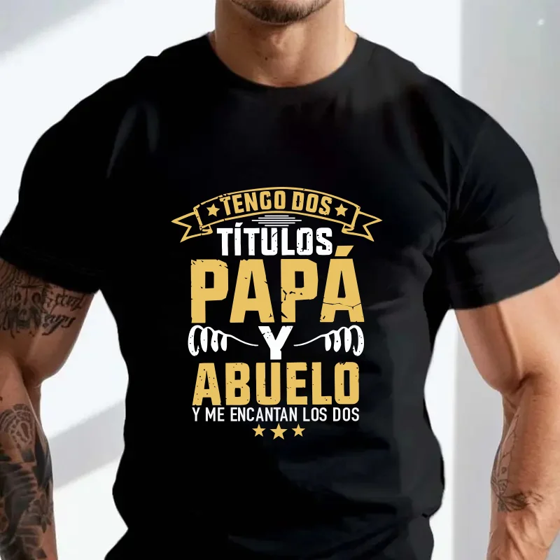 If Dad Can't Fix It We're Screwed T Shirt Retro Spanish Father Papa Gift Men Motorcycle Clothing Casual EU Size T-shirt