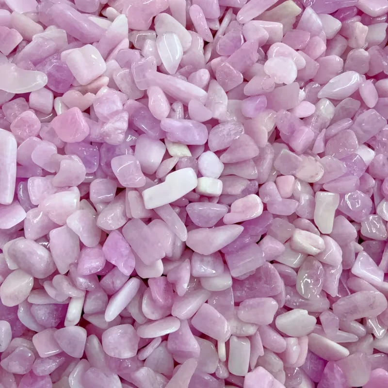 Natural Kunzite Chips Purple Spodumene Crushed Stones Bulk For Orgone Resin Jewelry Making Healing Meditation Crystal Gravel