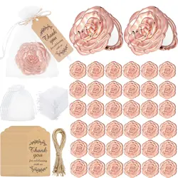 24-60PCS Rose Compact Mirrors Bulk Handheld Mirror with Handle Princess Portable Makeup Mirror for Girls Wedding Party Favors