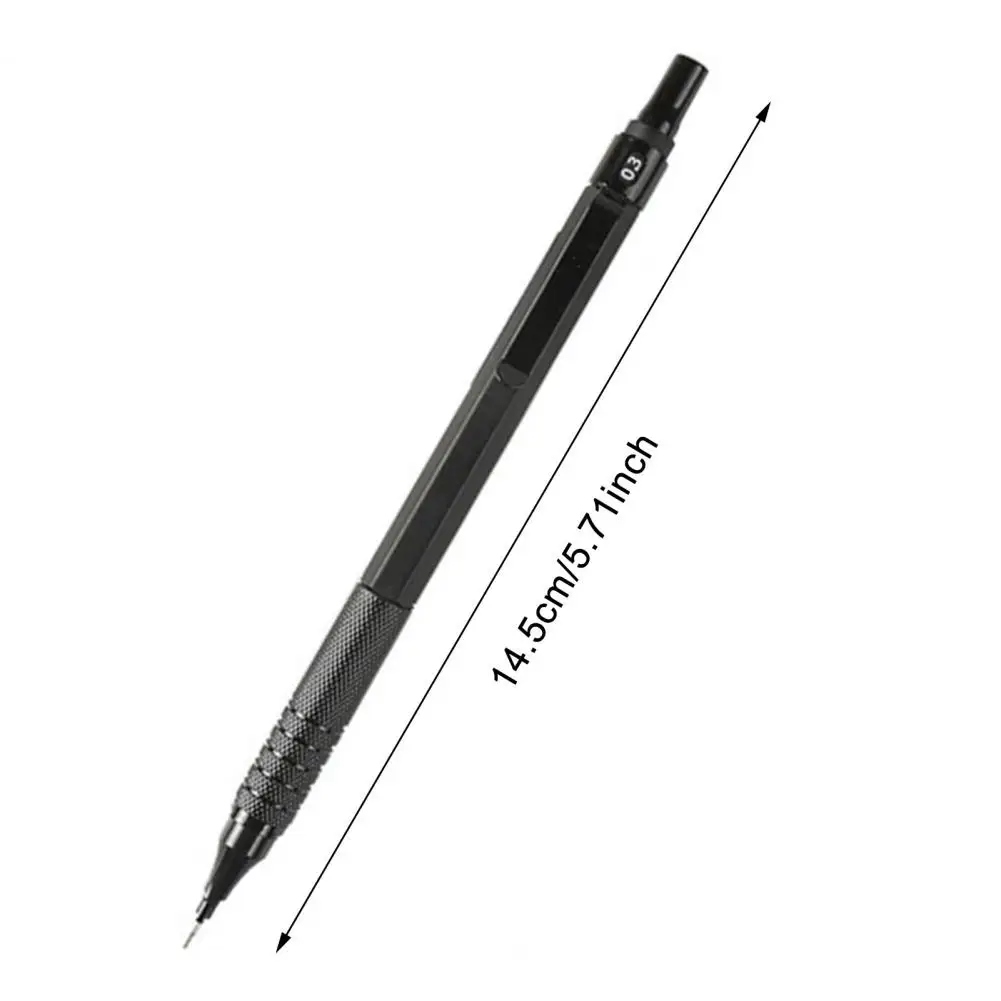 

14.5cm 0.3/0.5/0.7/0.9/2.0mm Mechanical Pencil Metal Drafting Pencil With HB Refill Lead Pencil For Drawing Writing Sketching