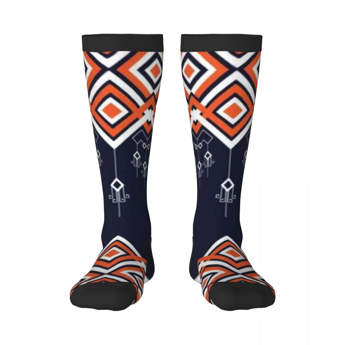

Knee Long Stocking Geometric Ethnic Traditional Design Adult Socks Stockings