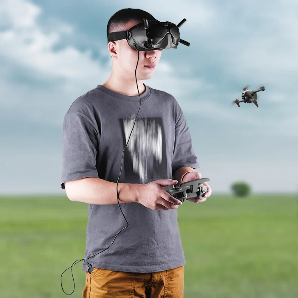 Línea de carga de 30CM y 130CM para gafas DJI FPV 2/V2, Cable de batería, línea de conexión, accesorios para gafas voladoras