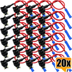 20/5pcs Car Fuse Holder Add-a-circuit MINI SMALL MEDIUM TAP Adapter Micro Mini Standard Blade Car Fuse with Holder Adapter 32V