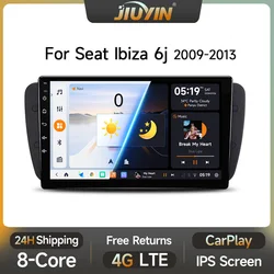 JIUYIN 9 inch Radio for Seat Ibiza 6j 2009-2013 2010 Carplay Android 13 Auto AI Voice 4G Car Multimedia GPS 2din autoradio