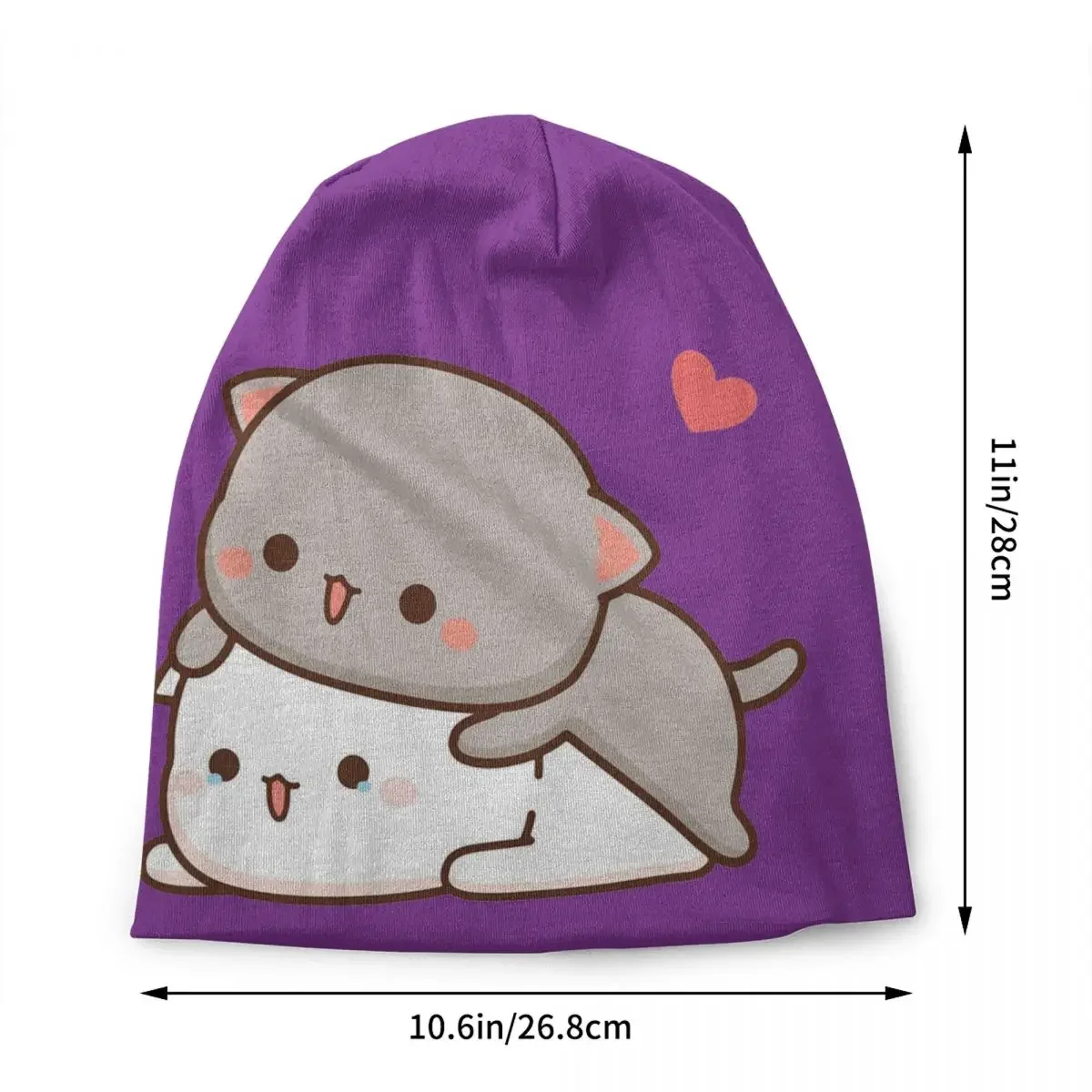 Peach And Goma Bonnet Hats Hip Hop Knit Hat For Women Men Winter Warm Cartoon Couple Mochi Cat Skullies Beanies Caps