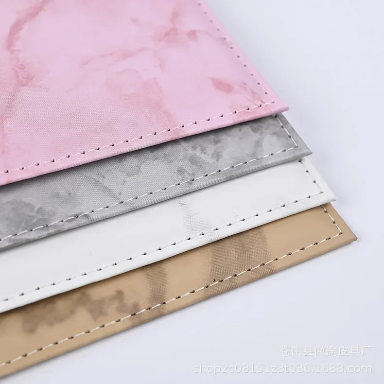 Porta passaporto Porta documenti Porta carte di credito Porta biglietti di volo Clip Accessori da viaggio Nuovo set di etichette per bagagli con copertina per passaporto in marmo