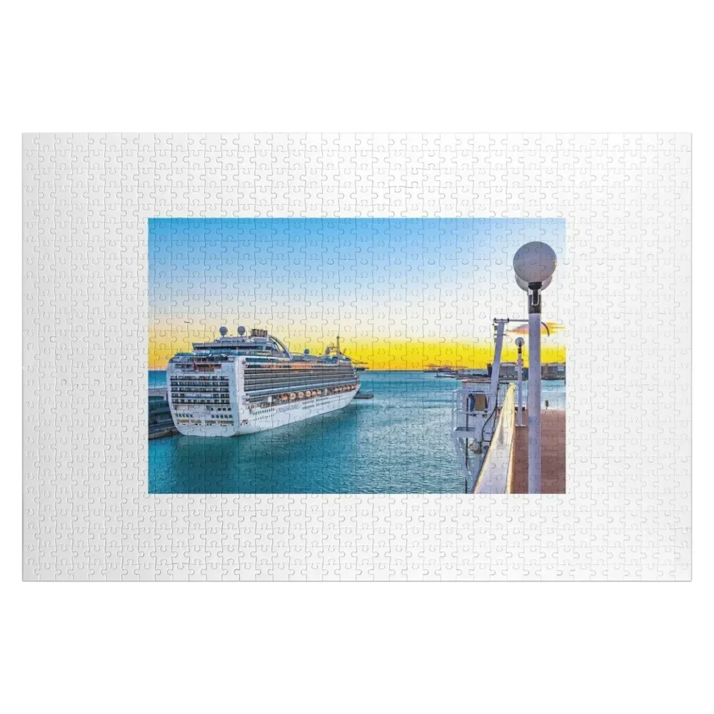 

Crown Princess Cruise Ship of Princess Cruises Cruise Line Jigsaw Puzzle Wood Name Children Personalised Jigsaw Puzzle