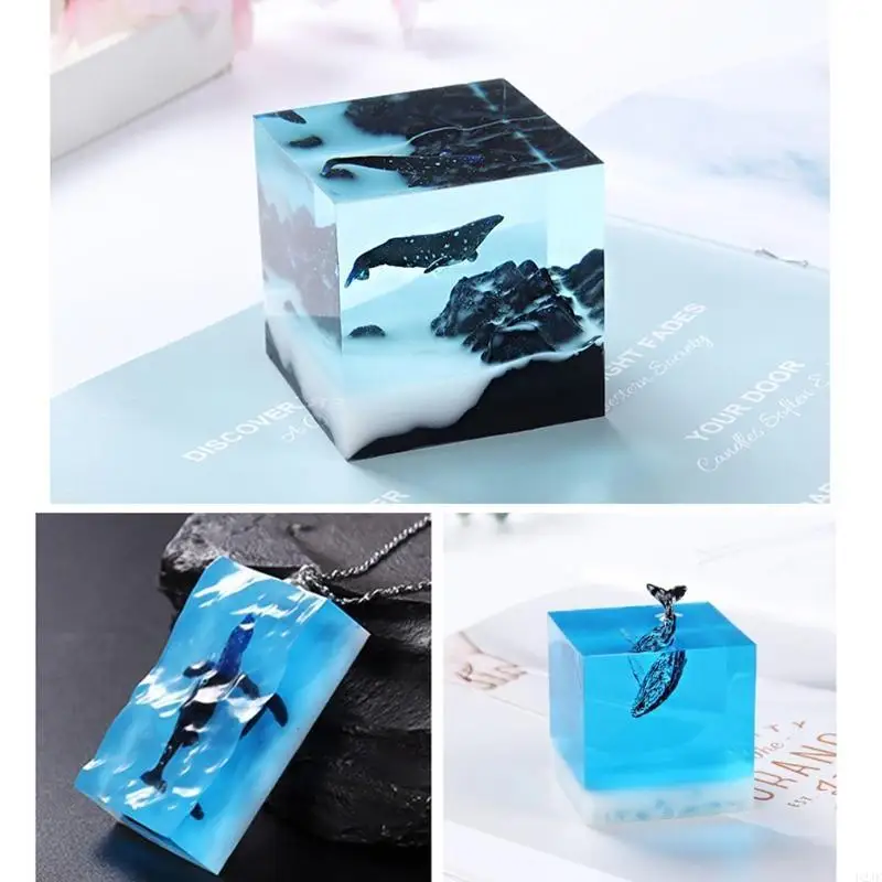 5Pcs Modeling Resin Mold Ocean Luminous Whale Fillers Resin Art Craft