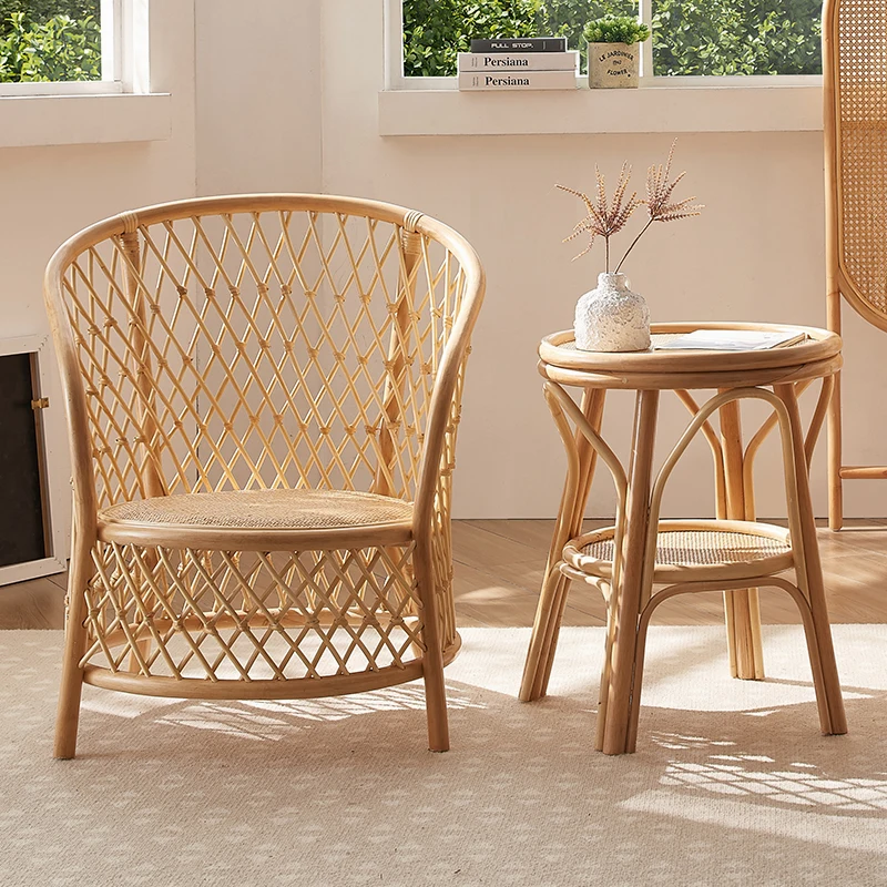 True vine homestay summer seat balcony courtyard rest rattan chair retro furniture
