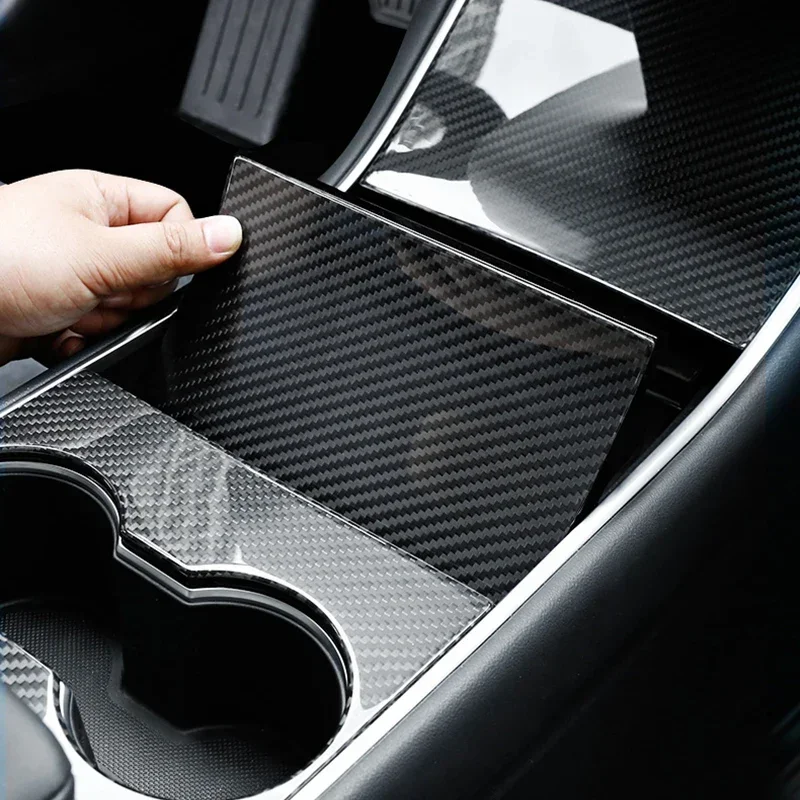 

Center Console Trims Cover ABS Panel Decor Sticker For Tesla Model 3 2018 2019 2020 Central Console Face-Lift Modification