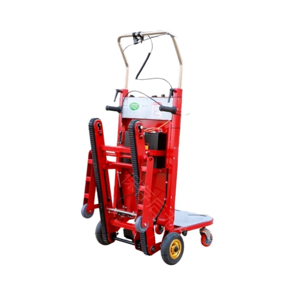 

Electric Foldable Steel Trolley Truck Cart 1200W Motor Portable Industrial Stair Climbing Platform OEM Powder Coated 2-Wheel