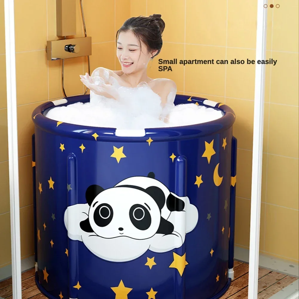 Large Folding Bath PVC Portable Bathtub Folded SPA Bucket Adult Tub Baby Children Bathroom Thickening Folding Tubs For Adults