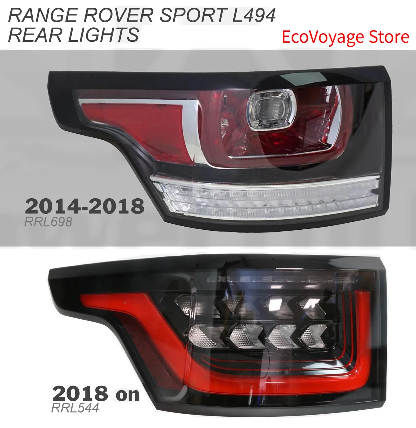 Luci posteriori Per Land Rover Range Rover Sport L494 2013 2014 2015 2016 2017 Aggiornamento 2022 Stile Auto LED Fanale posteriore Lampada di segnalazione