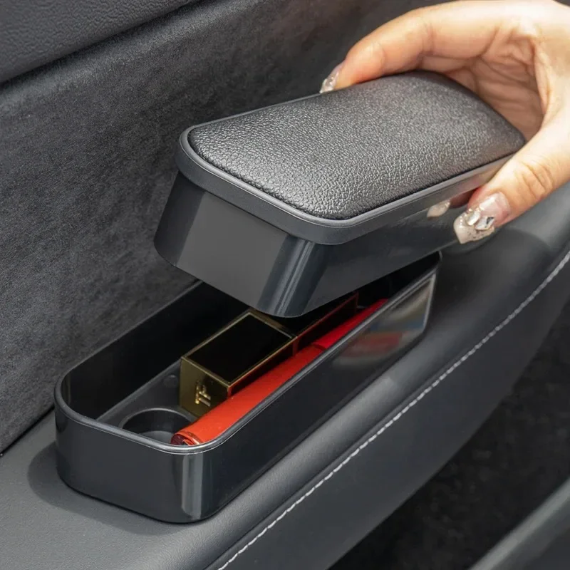 QIANBAI left and right armrest door storage box car interior lift universal armrest  support arm height adju