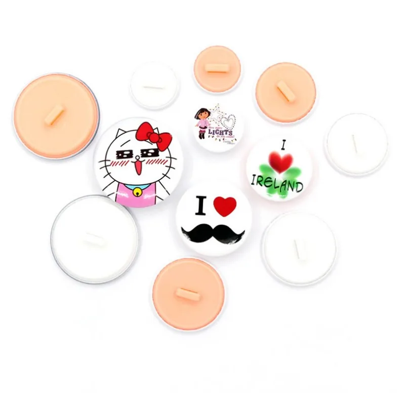 100 Pcs Badge Consumables Romance Silicone Wristband Rubber 25mm Badge Machine DIY Blank Materials Badge Hat Accessories