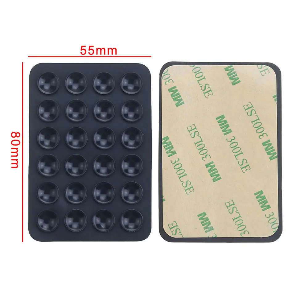 2 piezas de ventosa de silicona para soporte de teléfono, adhesivo trasero, soporte de pared fijo para vidrio, cerámica y azulejos 3