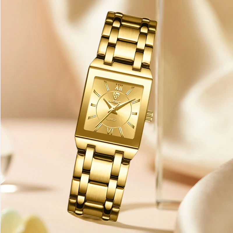 2022 Luxury Golden Quartz Wristwatches For Women Ladies Fashion 30m Waterproof Female Girl Watches Relogio Feminino Clock L1029